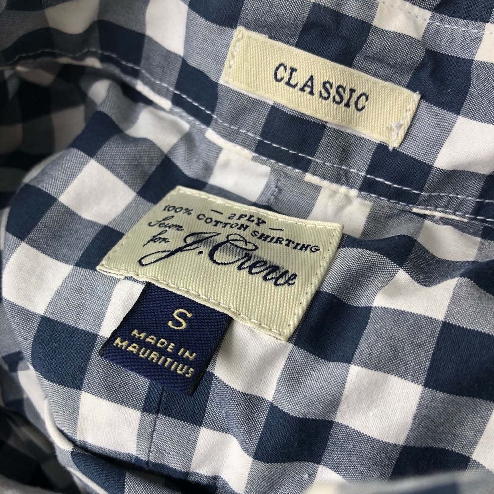 J. Crew Classic Gingham Short Sleeve Button Down - Picture 3 of 3